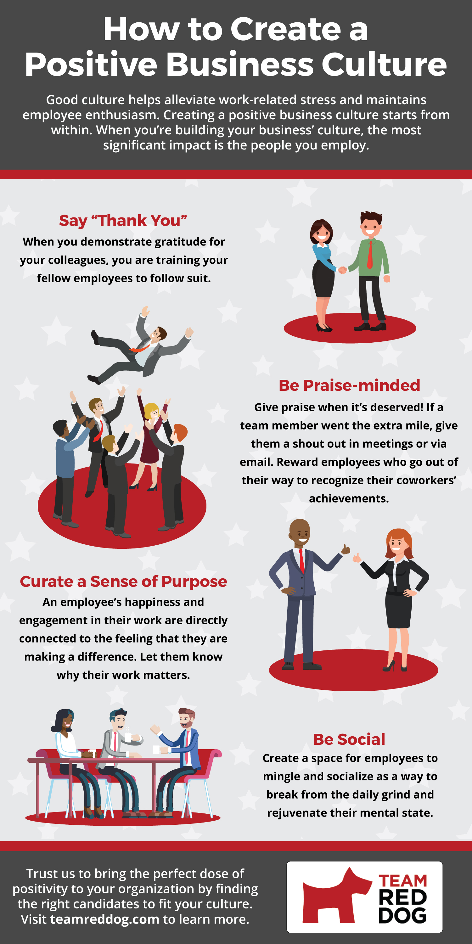Infographic on creating a positive business culture