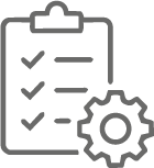 Checklist & gear icon